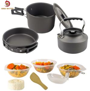 China 2-3 People Outdoor Cookware Set , Portable Outdoor Cooking Pot Set wholesale