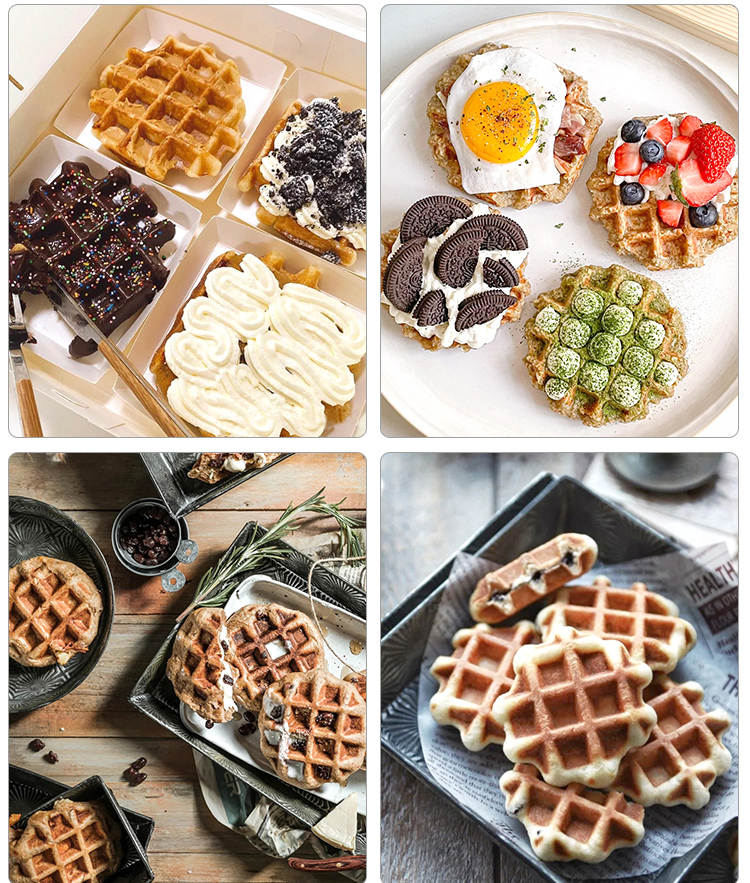 220V/50Hz Timer 0-10 Minutes Square Belgian Waffle Machine Electric Snack Waffle Maker