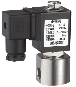 stainless steel miniature solenoid valve normally closed NC ac220v