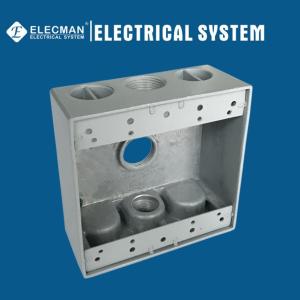 China Aluminum 2 Gang Waterproof Outdoor Electrical Box Commercial Grade wholesale