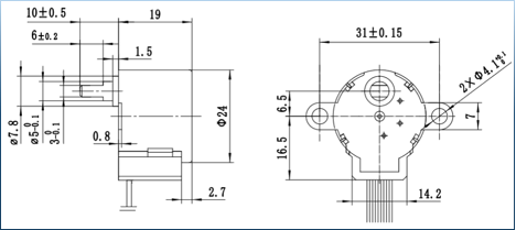 24BYJ48 geared stepper motor 5~12V for Intelligent sanitary