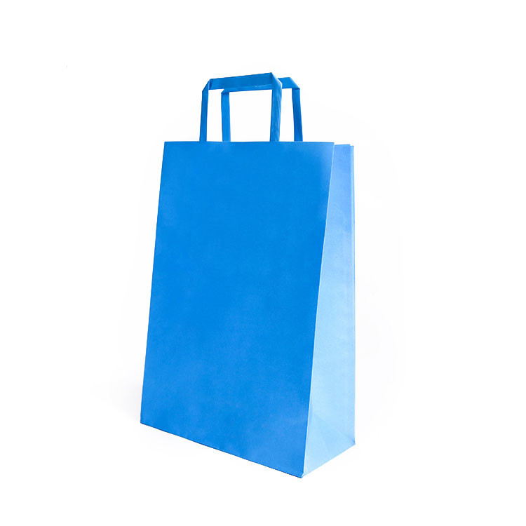 Colorful Printed Kraft Paper Bags Food Grade Material Flexo Printing Surface Handling