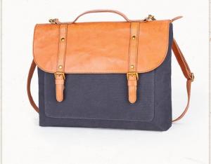 China Canvas Vegetable Tan Satchel Womens Slim Leather Laptop Briefcase wholesale