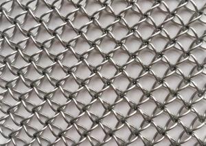 China 20m Facade Natural Colour Crimped Woven Wire Mesh 2.5mm Titanium Plating wholesale
