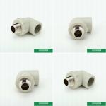 Flexible 90° Ppr Pipe Fittings , Customized Color Male Threaded Elbow