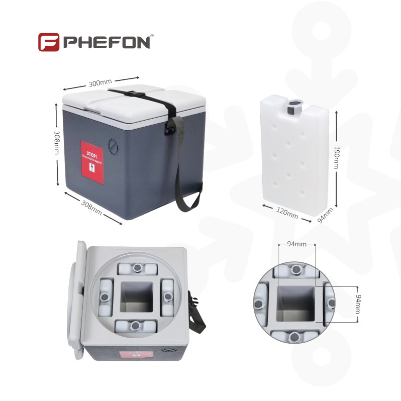 1.5L 1.7L Vaccine Cooler Box Ice Chest Cooler Box With Removable Lid