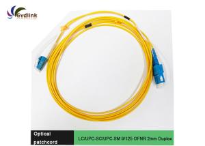 China LC/UPC-SC/UPC SM 9/125um Fiber Optic Jumper Cables wholesale