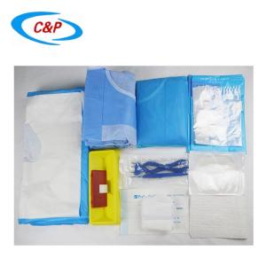 China Nonwoven Surgical Caesarean Drape Pack Fabric Blue EN13795 Standard wholesale