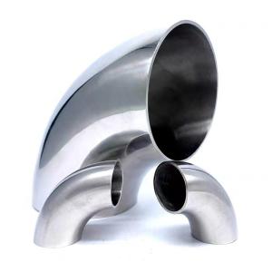 China OEM Supported Stainless Steel 316L Sanitary Fitting 90 Degree Polished Weld Short Elbow wholesale