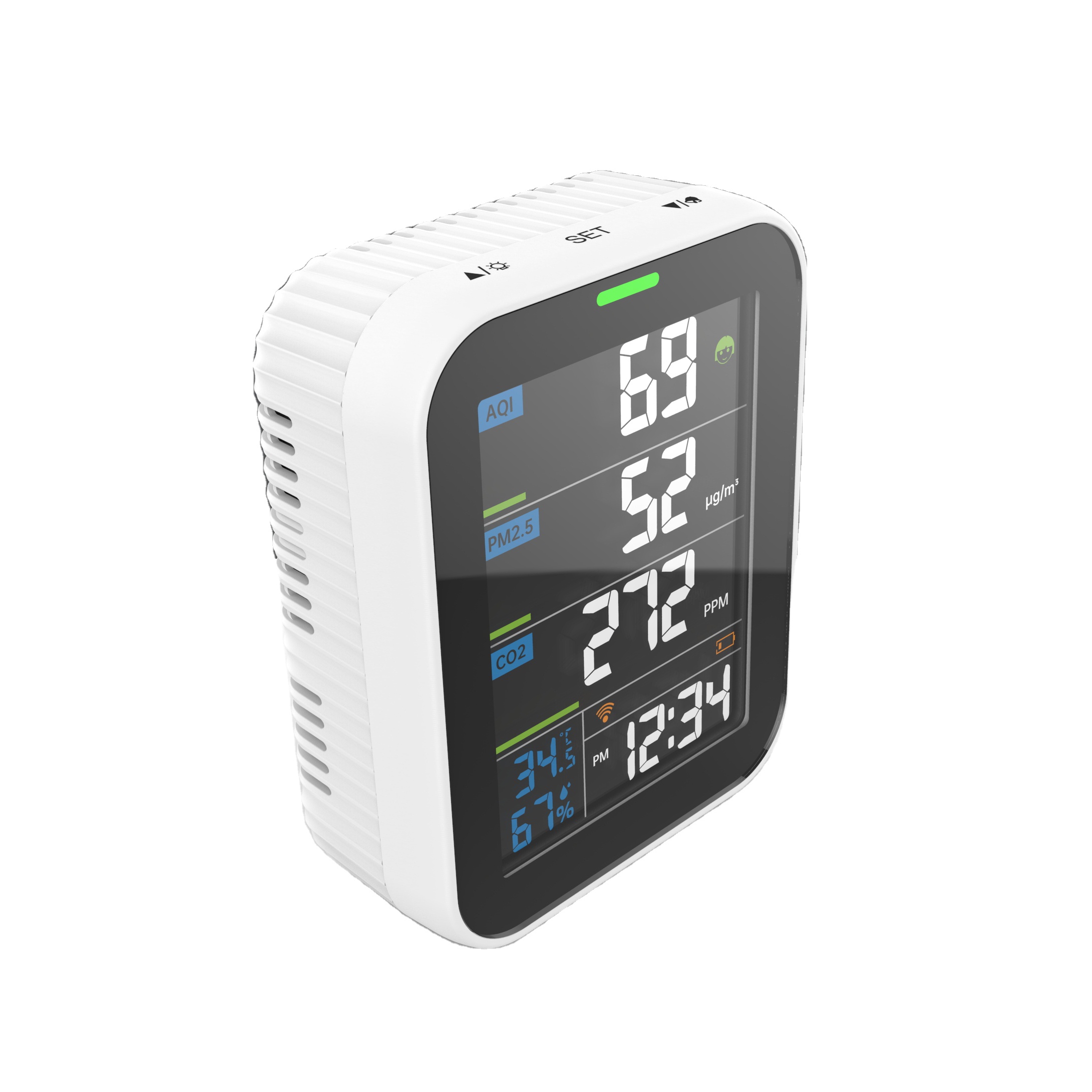 2000mAh Rechargeable Outdoor Air Quality Monitor Portable Gas Analyzers For Air Meter