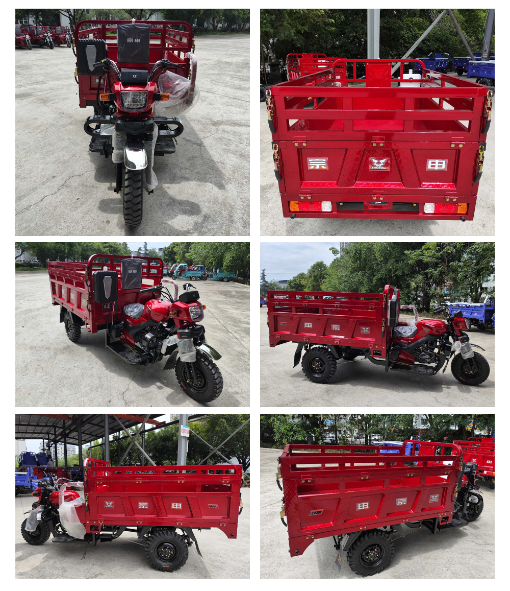 400kg Payload Capacity 300cc Motorized Petrol Engine 3 Wheel Cargo Motorcycle Tricycles