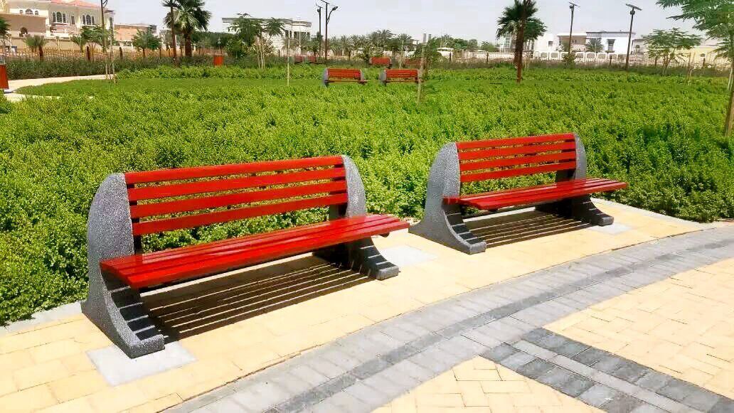 Leisure Plastic Wood Bench , Recycled Garden Bench With Two Dividers
