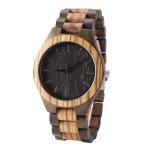 Wooden Strap Most Accurate Quartz Watch Oem Logo Handmade Round Case Shape