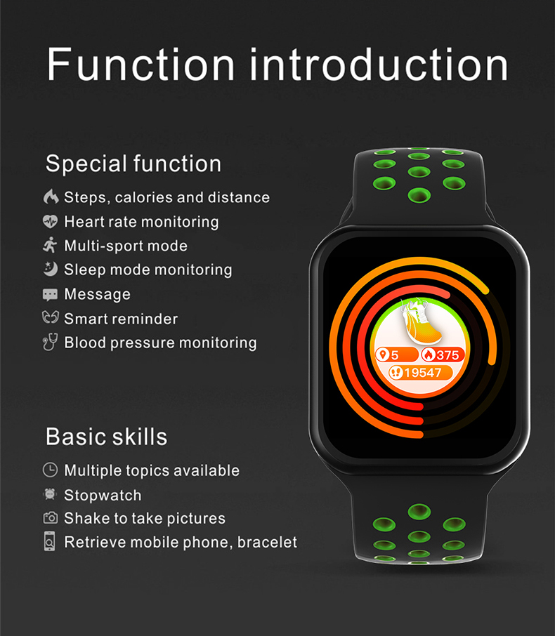 F3 Smart Watch Zinc Alloy 180mAh M6IP68 NFC Smart Band Rubber