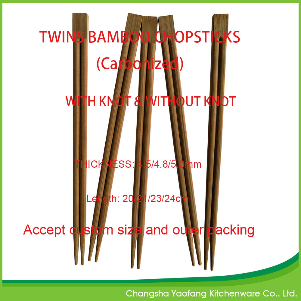 24cm Japanese Sushi Chopsticks Bamboo Twins Eco Friendly Customized
