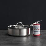 Kitchen Cooking Food Soup Stock Pot Straight Saucepan With SS Handle