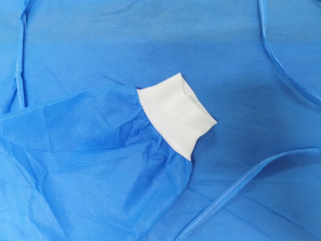 Factory SMS Fabric Disposable Visit Gown Waterproof Isolation Gown