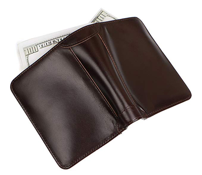 Extra Capacity Genuine Leather Men's Wallet Short RFID Blocking Luxury Trifold Bifold