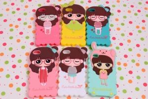 China Hot Sale high quality cute girl beauty girl silicon case for smart phone wholesale