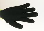 Fluorescent Yellow Latex Palm Coated Gloves , Rubber Coated Gloves Knit Wrist