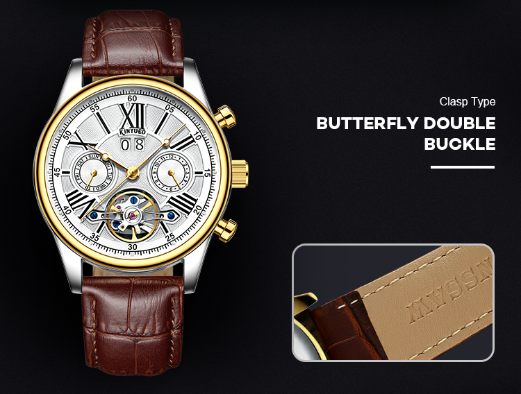 Brand KINYUED 3 ATM Watch Manufacture Luxury automatic mechanical automatic mechanical men watch