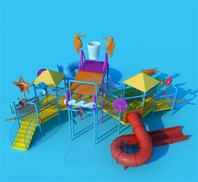 Medium Commercial Water Park Slides Fiberglass Water Playground Slides
