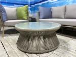 100% Handwoven Rattan Garden Sofa Set and Glass Coffee Table Perfect for Outdoor