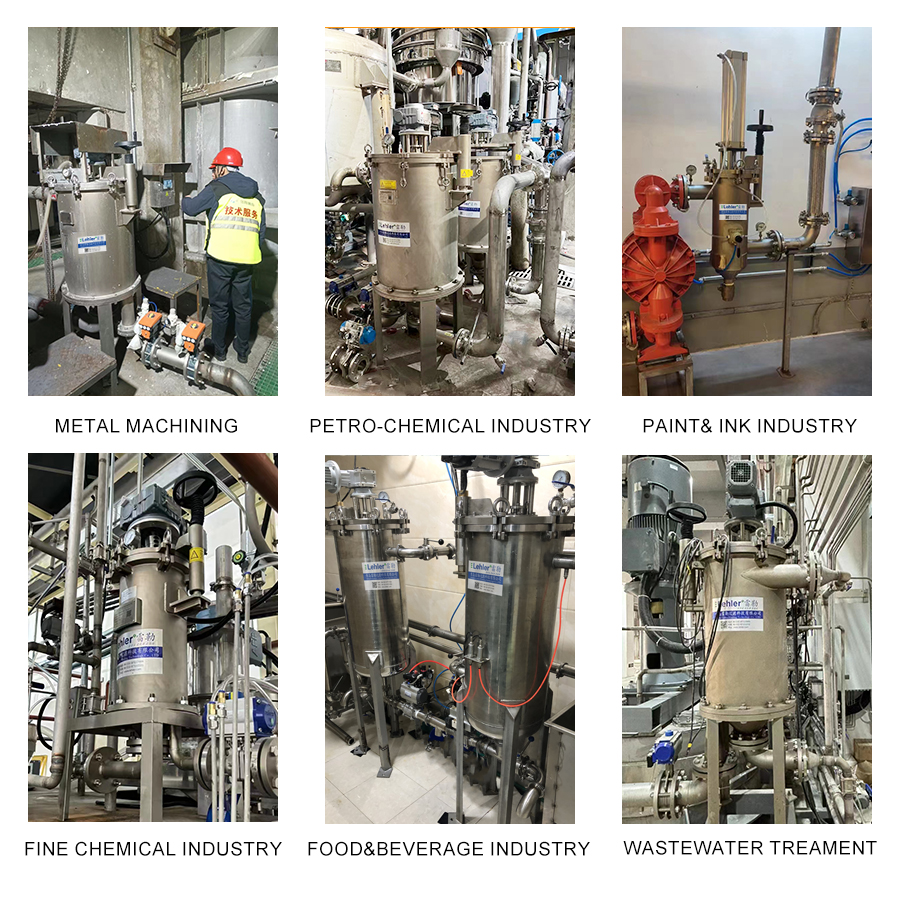 High Performance Inner Scraper LFN219 Pneumatic Scraping Self Cleaning Stainless Steel 304 Filter Vessel For Viscous Liquid Filtration