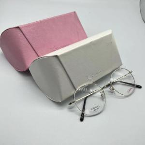 China Pink PE PU Leather Durbable Portable Glasses Metal Eyeglass Case Sunglasses Storage Box wholesale