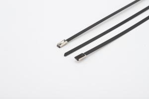 China Color Coated Stainless Steel Banding Strap , 0.59&quot; Stainless Steel 304 Ball Lock Cable Ties wholesale