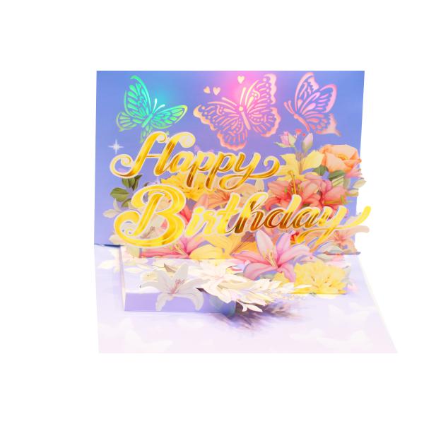 Customized 3D Pop Up Greeting Card Accepted OEM Service for Standard Occasion