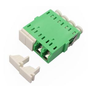 China Green Singlemode LC Quad Adapter Customized Mounting Without Flange wholesale