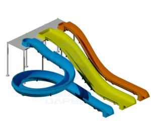 China Outdoor Water Park Amusement Kid Play Sets above Ground Pool Water Slide wholesale