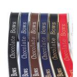 Gold Edges Brown Wire Sublimation Grosgrain Roll Print Ribbon