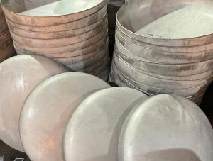 China Custom Flat Dished Head End 6mm Thick Cold Pressing And Cold Forming wholesale