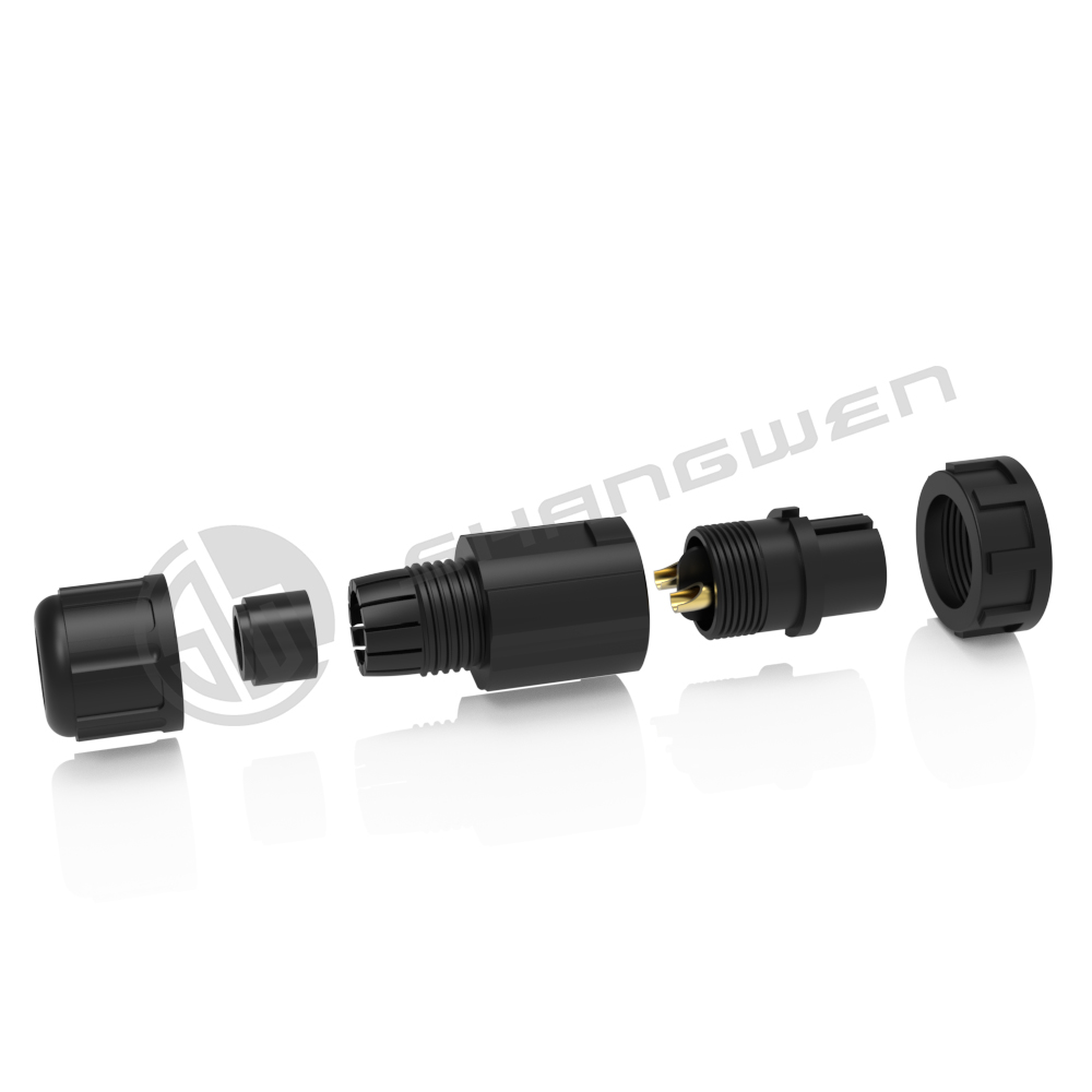 Small 2 Pin IP67 Power Connector Industrial Screw Tooth Series FCC