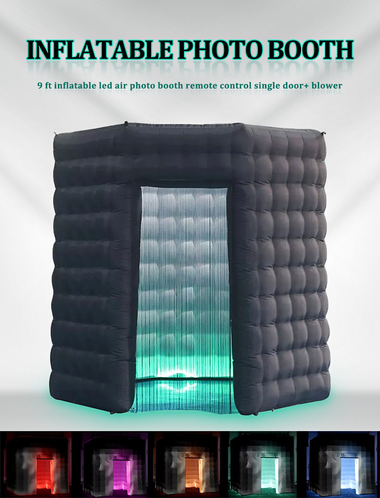 Weddings Led Photo Booth Enclosure Inflatable Cube Photo Booth Anniversary Birthdays