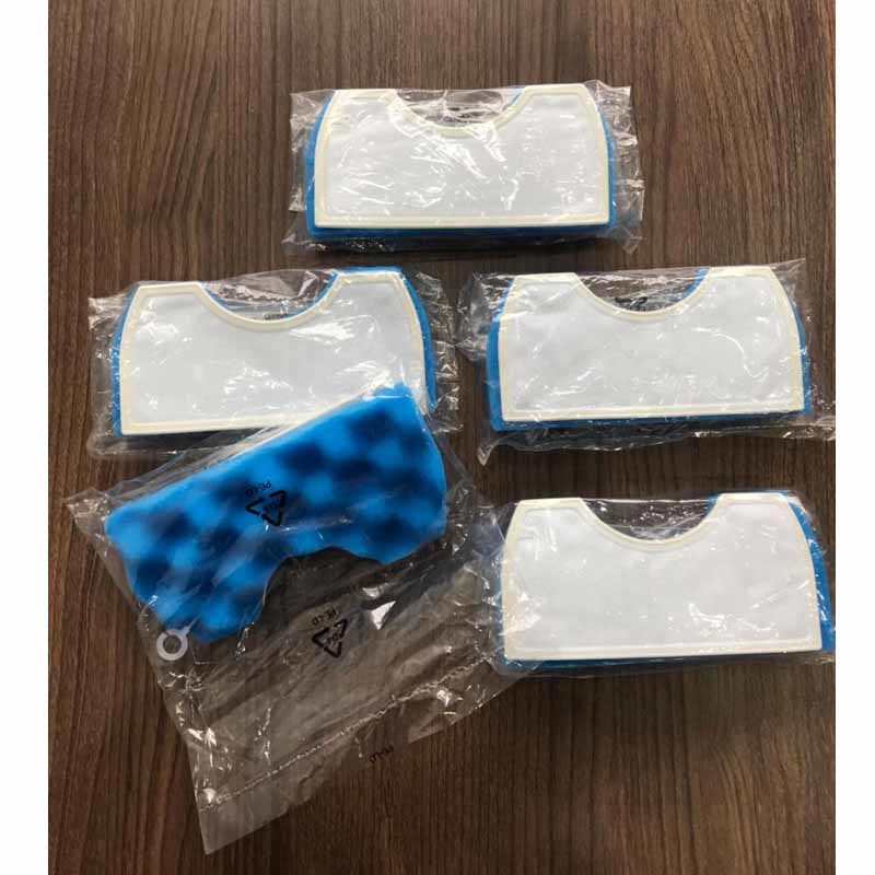 White Blue Sponge Foam Microfiber Vacuum Cleaner HEPA Filter