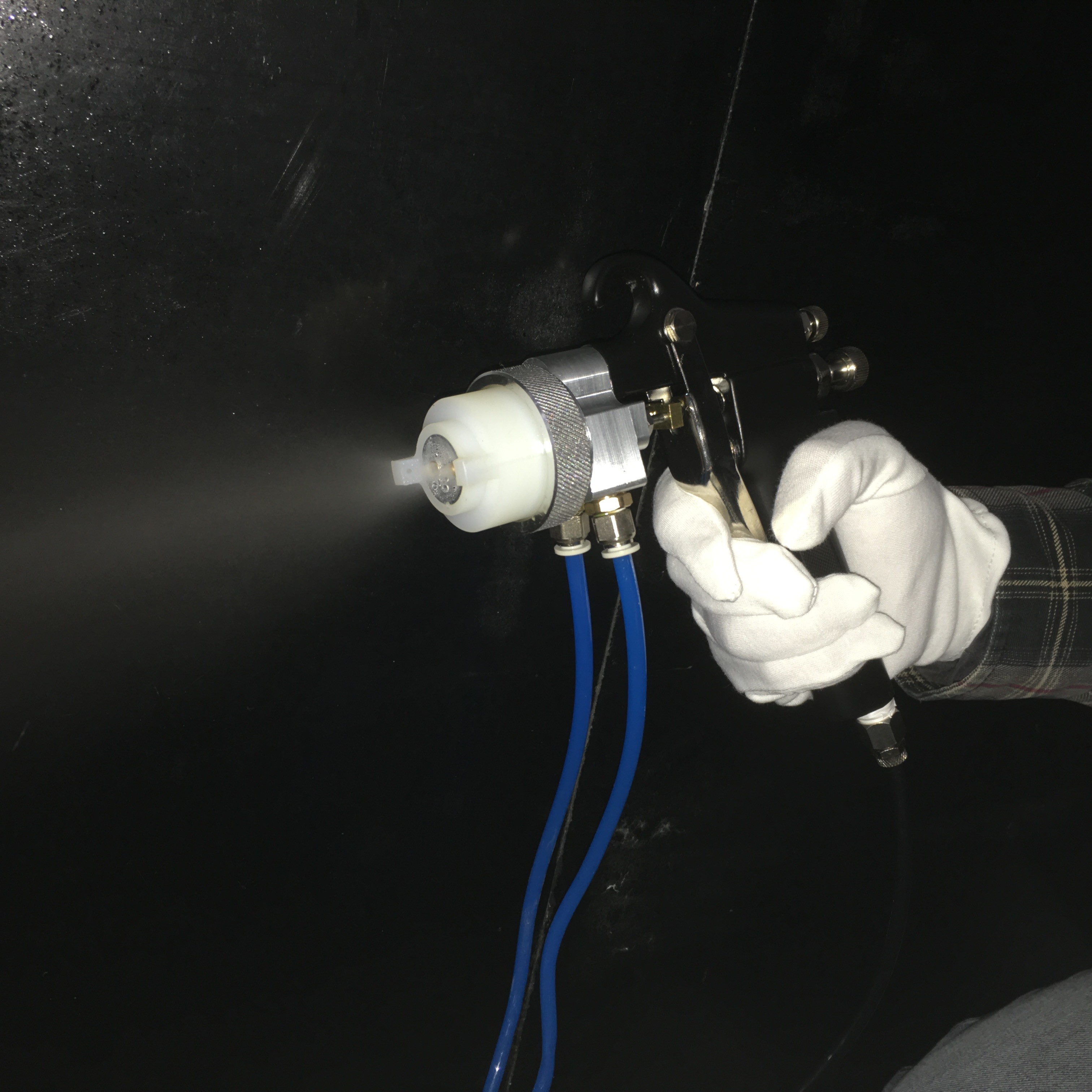 CE Approved 20cmx 20cmx5cm Two Heads SS Car Paint Spray Gun