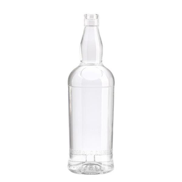 Clear 750ml Glass Vodka Liquor Wine Whiskey Bottle for Clients' Specific