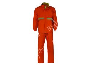 China Breathable Orange Reflective Work Clothing Waterproof Rain Coats Hig Visible wholesale