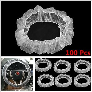 Disposable Plastic Steering Wheel Cover/White Plastic Steering-Wheel Cover Universal 4S Shop Dedicated Show