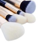 6pcs Prussian Blue / Golden Sands Face Makeup Brush Set Angled Blush Finish T488