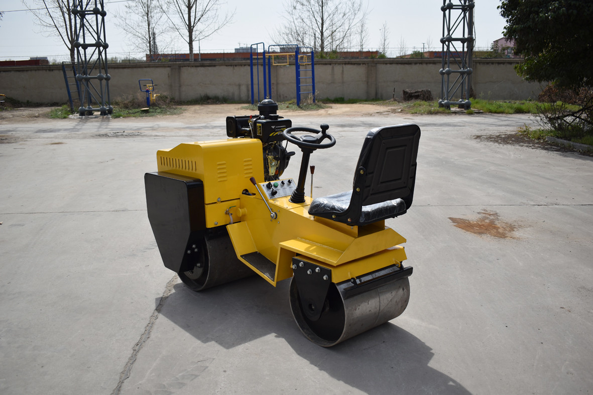 1 Ton Double Drum 7HP Mini Road Roller Machine