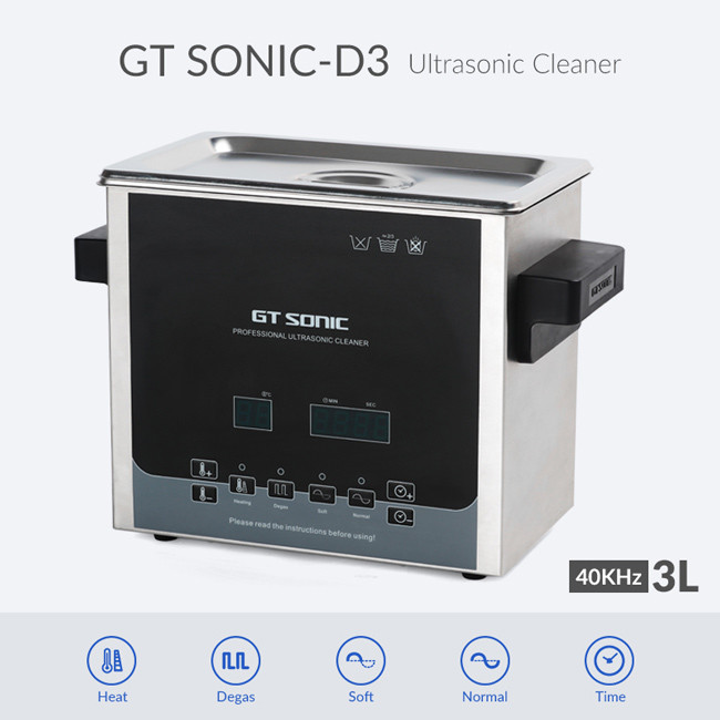 3L Heated Ultrasonic Parts Cleaner 100 Watts GT SONIC SUS304
