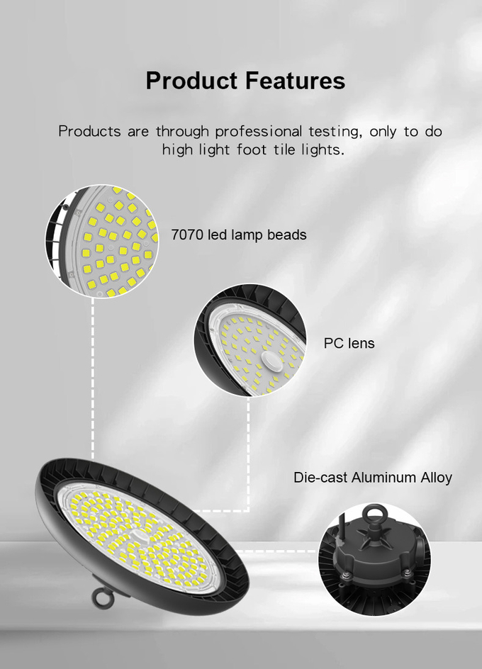 195~208lm/W Warehouse LED High Bay Light 3000K/4000K/5000K/6000K/6500K Optional