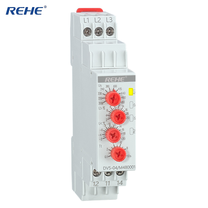 DV5-04 3 phase Over Voltage and Under Voltage Device Phase Loss Sensor Relay Voltage Control 1SPDT