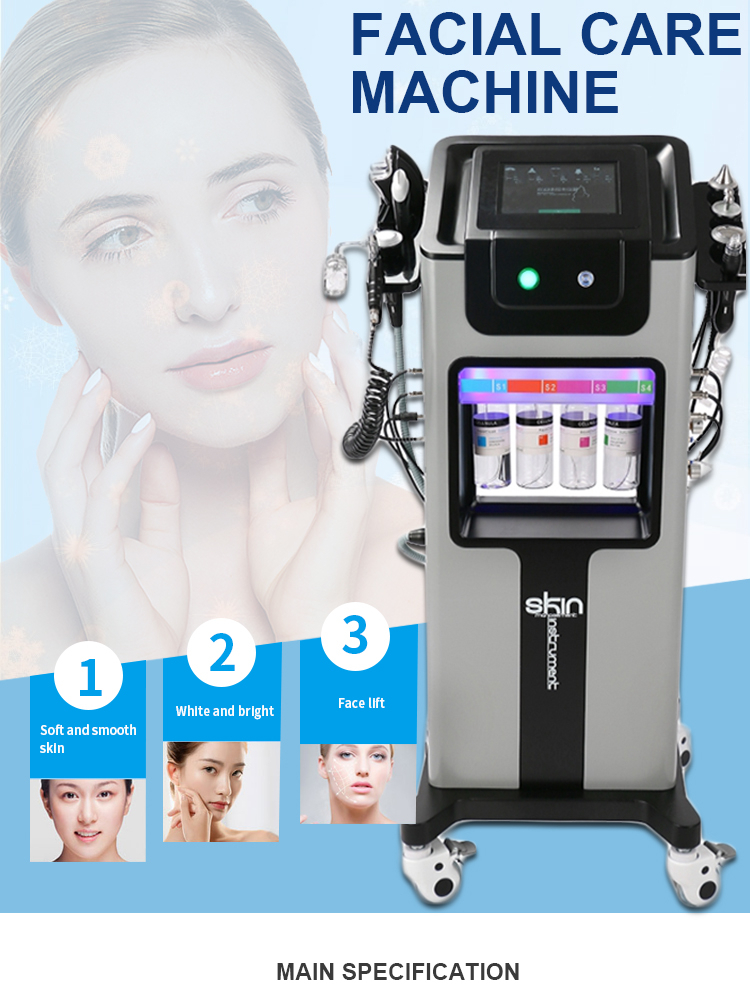 Multifunction Vertical Oxygen Therapy Facial Jet Peel Machine Hydro Dermabrasion Beauty Equipment