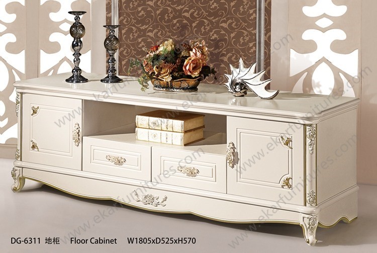 Modern Furniture Solid Wood Glass Cabinet Tv Stand TV 662