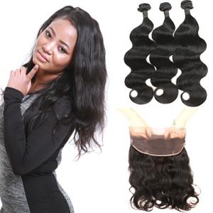 China Smooth 9A 360 Lace Frontal Body Wave 22 Inch 100 Raw Virgin Hair No Tangle wholesale